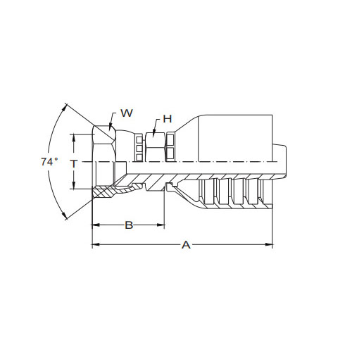 JIC-74°-Kegeldichtung mit Innengewinde