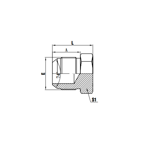 JIC-Stecker, 74°-Kegelstecker