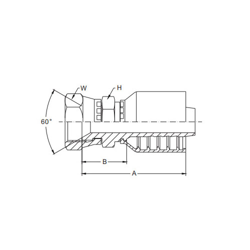 Metrische 60°-Kegeldichtung mit Innengewinde von Komatsu